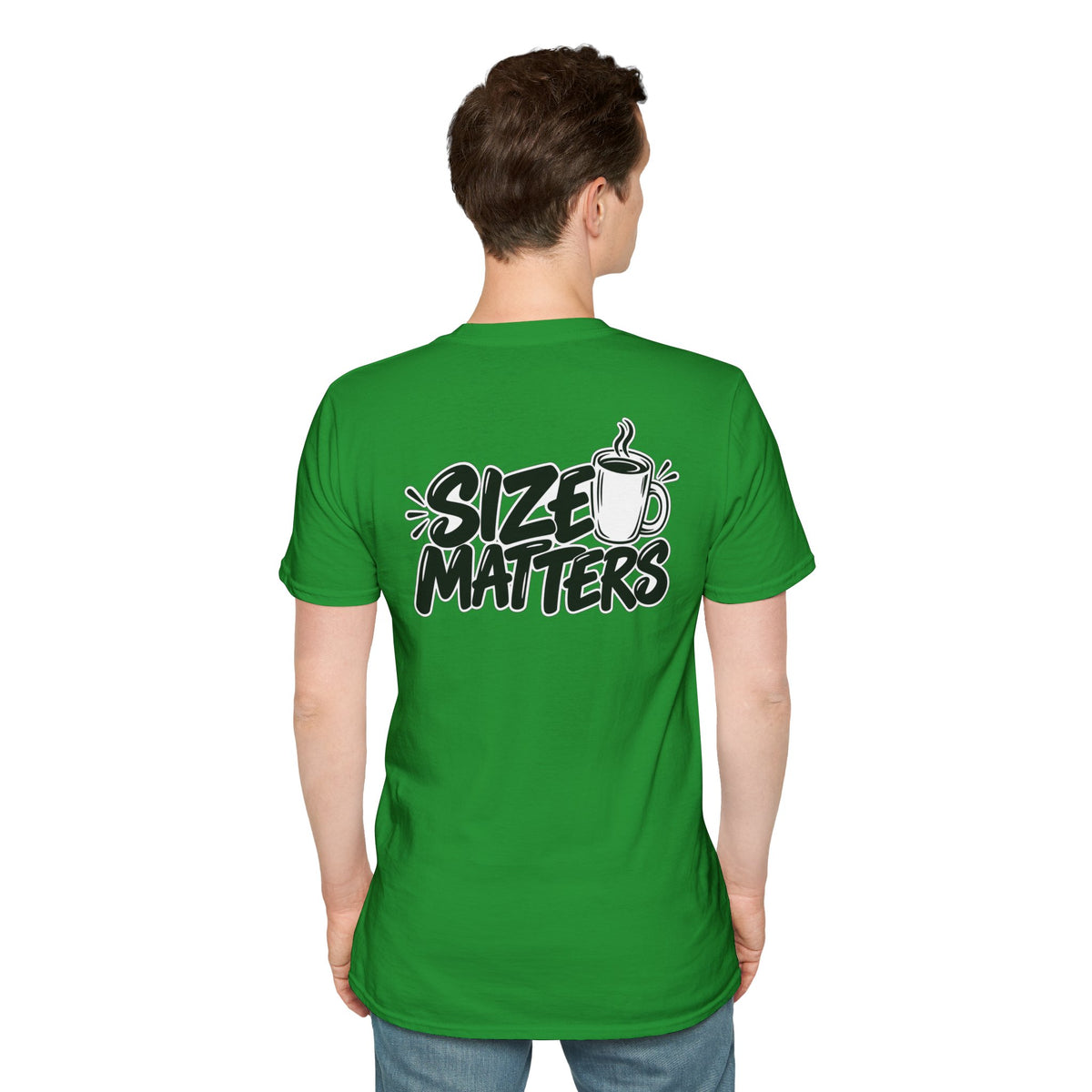 Dark Humor Funny Coffee Shirt Size Matters Novelty Graphic Tee Unique Gift