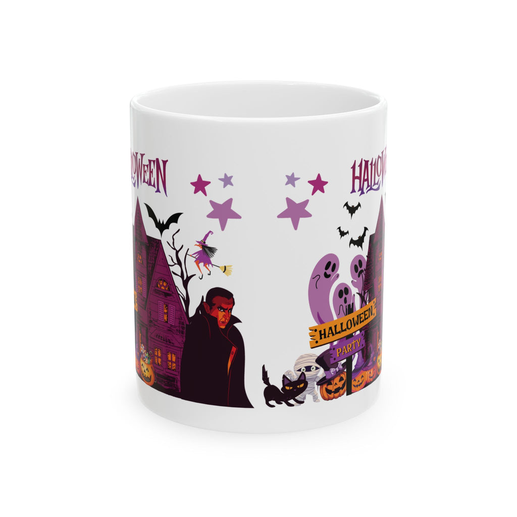 Cute Happy Halloween Party Funny Coffee Mug Gift For Kid Pumpkin Spooky Boo 11oz