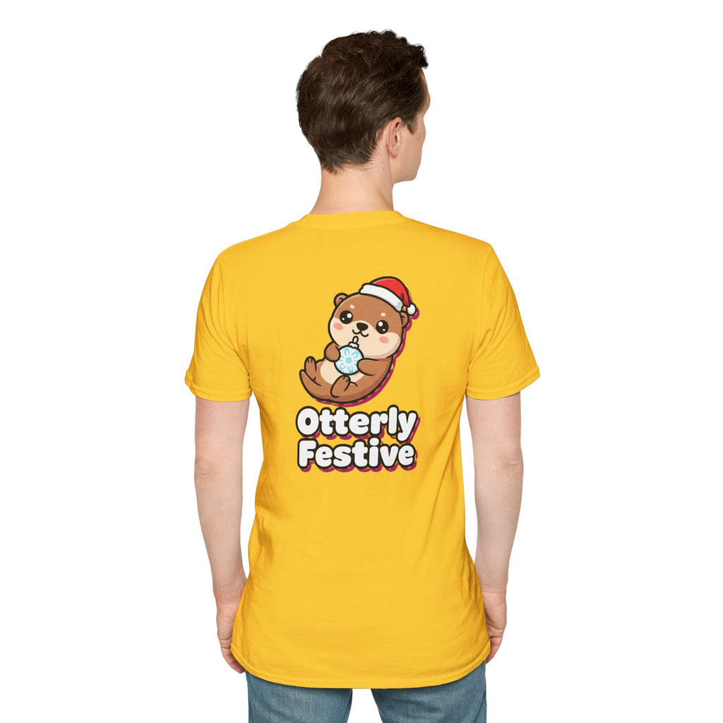 Cute Christmas Shirt Otterly Festive Funny Animal Unisex Softstyle Tee Christmas Gift