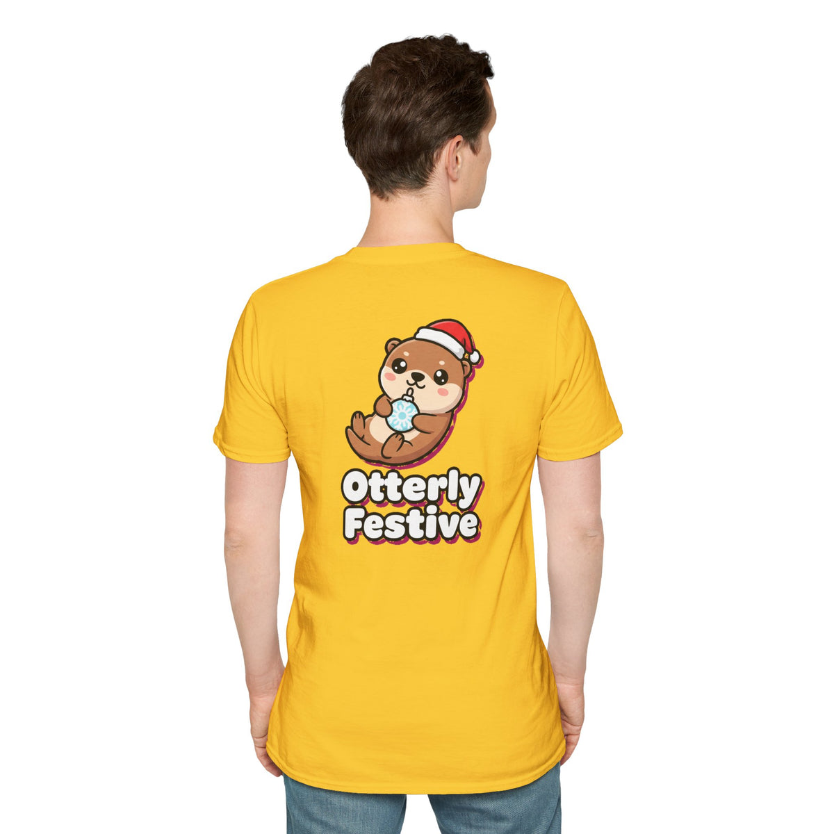 Cute Christmas Shirt Otterly Festive Funny Animal Unisex Softstyle Tee Christmas Gift