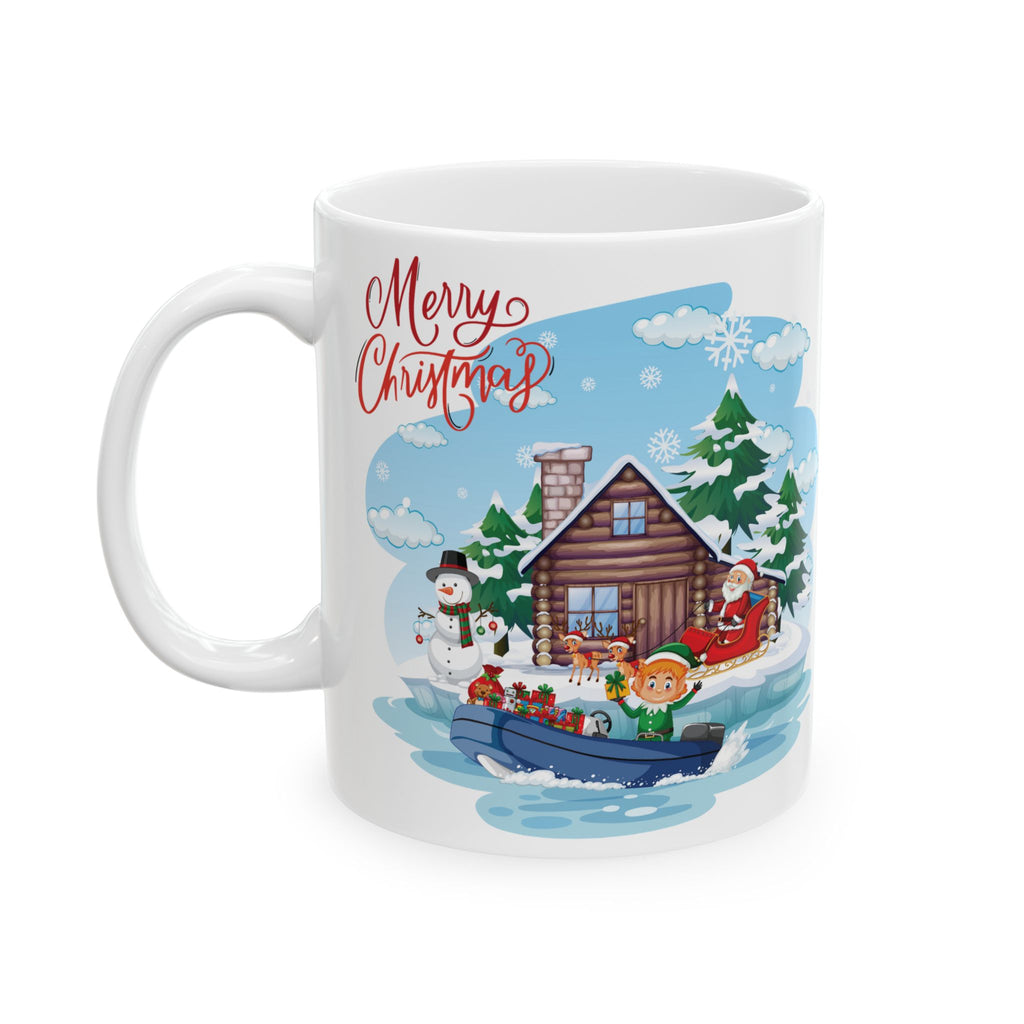 Christmas Mug Funny Santa Claus Mug Unique Snowman Cute Coffee Cup Tea Gift Kids 11oz
