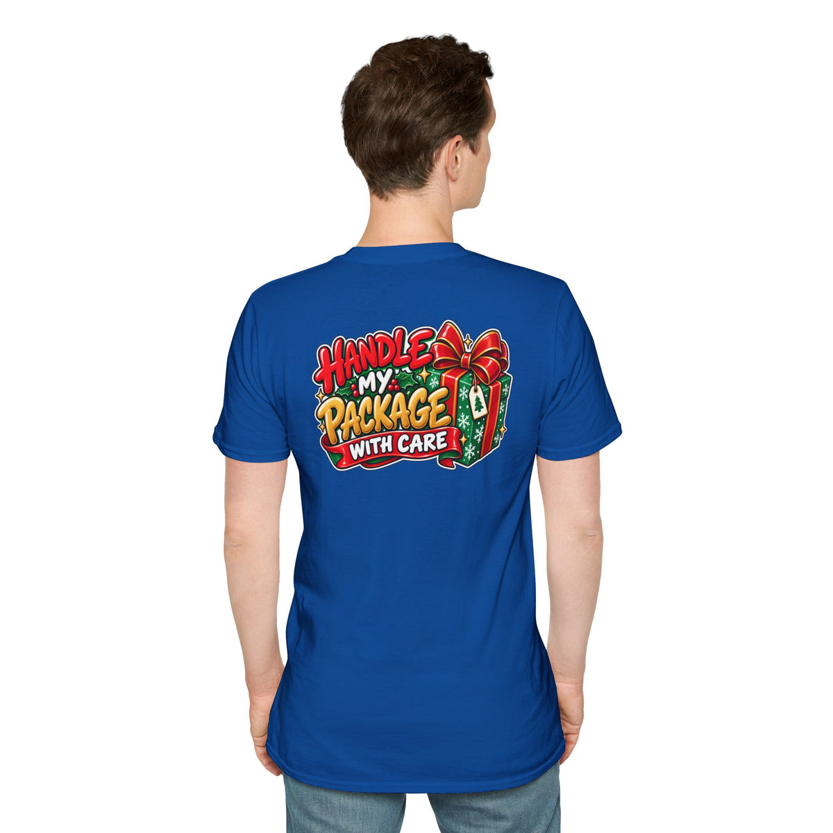 Funny Christmas Pun Tee Cheeky Holiday Shirt Dark Humor Funny Shirt HANDLE MY PACKAGE WITH CARE T-Shirt Unique Gift