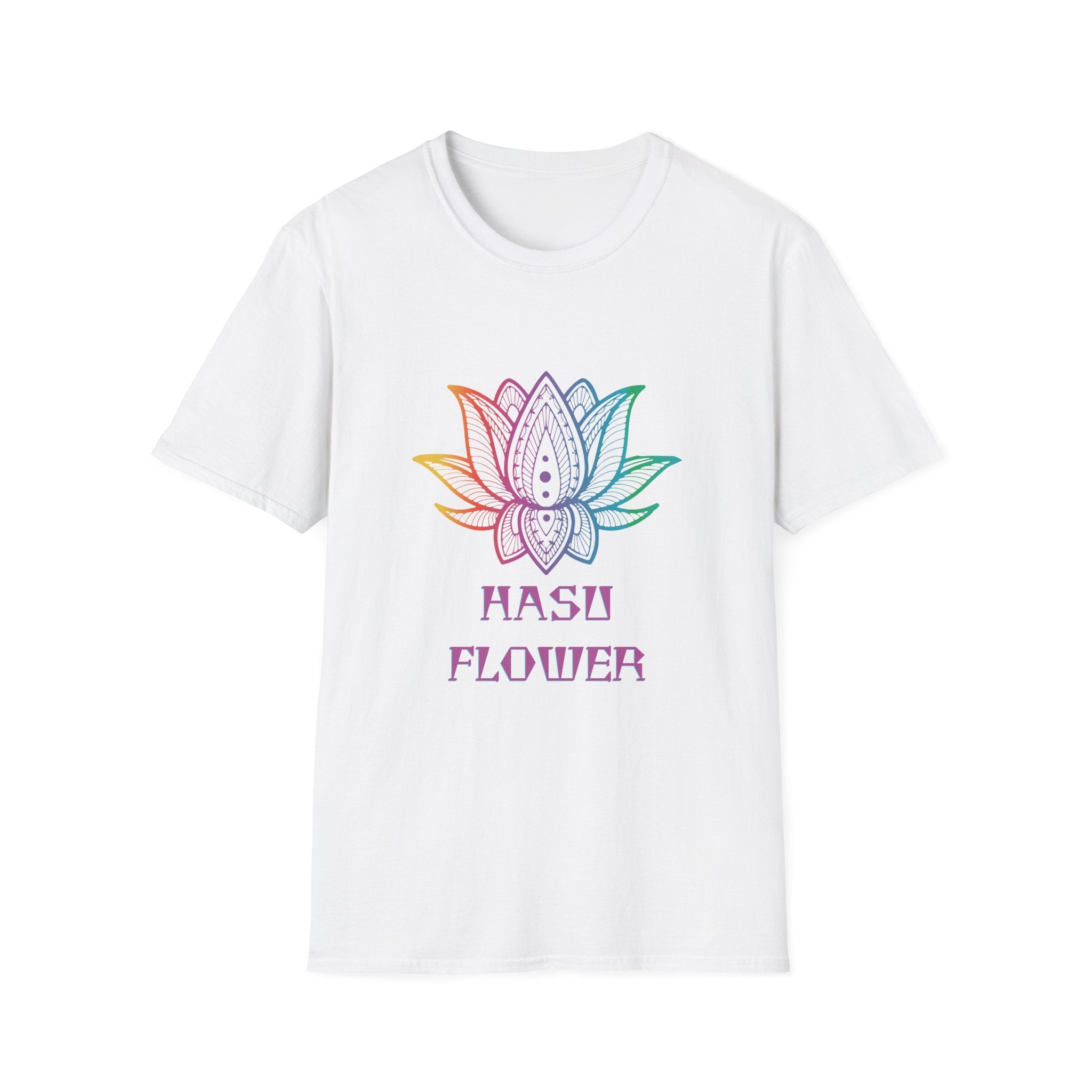 Hasu Japanese Art Shirt Unisex Softstyle Lotus Flower T-shirt Japan Flower Gift