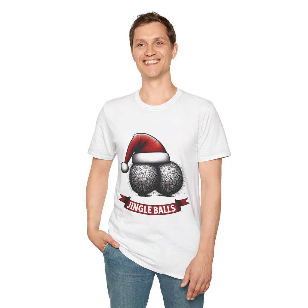 Tshirt Jingle Balls Funny Christmas T-Shirt Xmas Gift Tops Unisex Softstyle 2027