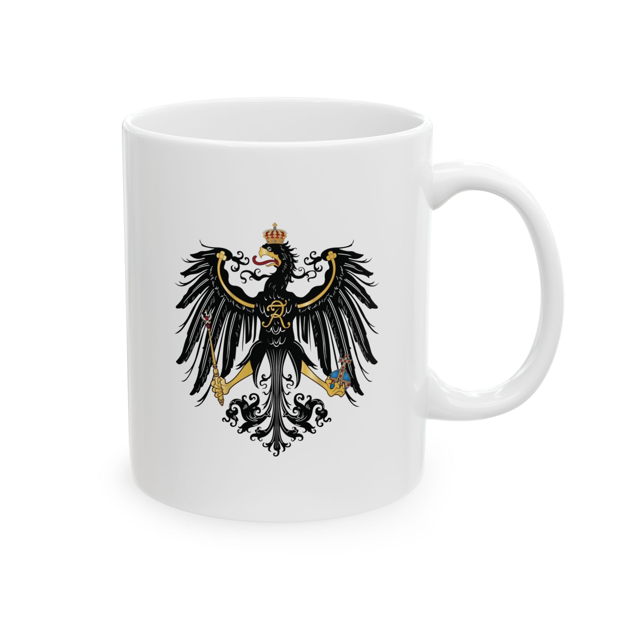 Prussian Eagle Ceramic Coffee Tea Mug German Empire Kaiser GOTT Cup Unique Gift