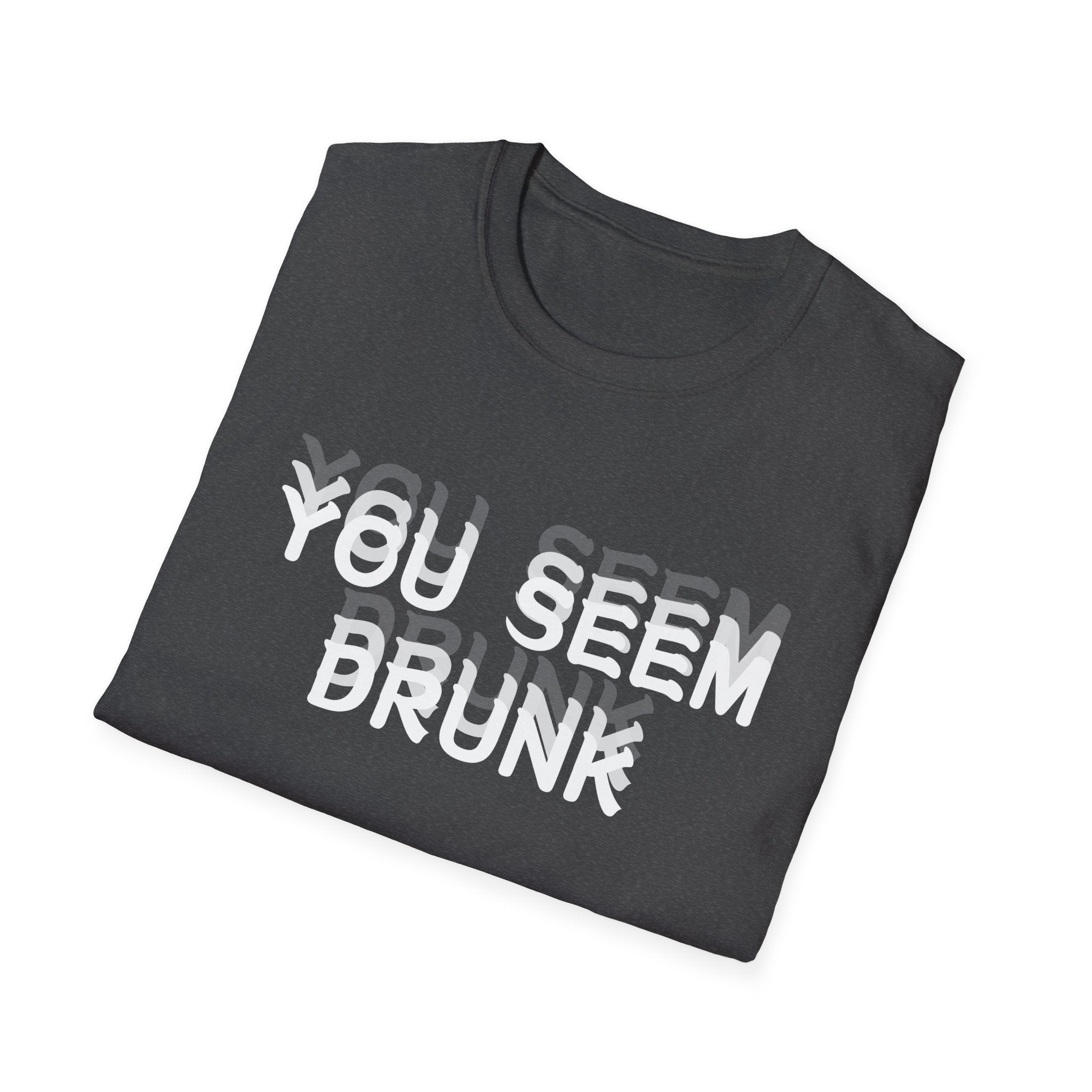 Funny You Seem Drunk Meme T-Shirt - Funny Sarcastic Humor Vintage Tee Gift Unisex Softstyle T-Shirt