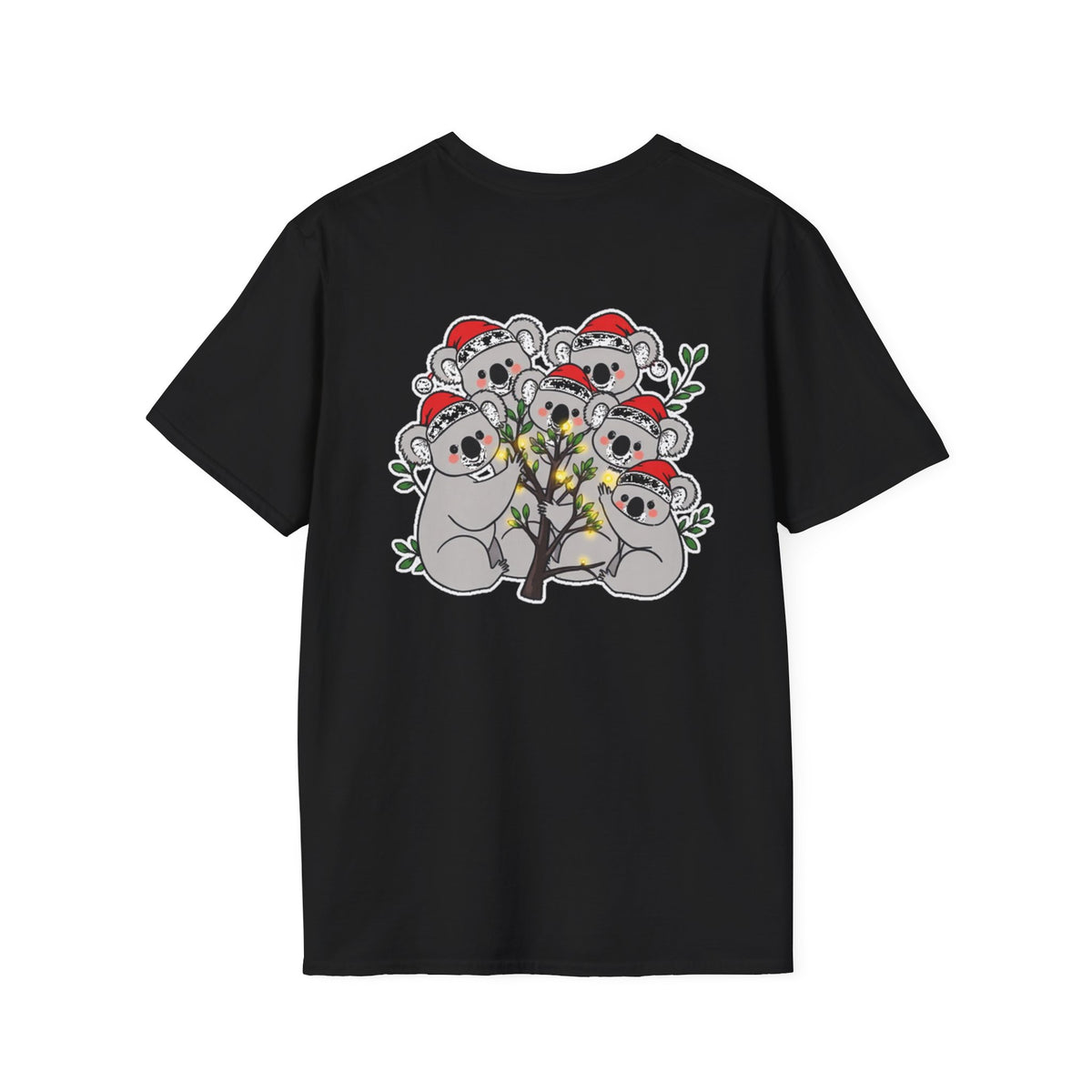 Cute Christmas Koalas Shirt Funny Santa Hat Unisex Softstyle Tee Unique Shirt Gift