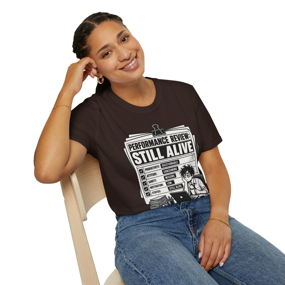 Funny Dark Humor Tshirt — Funny Office Tshirt Dark Humor Graphic Tee Unique Coworker Gift STILL ALIVE Shirt