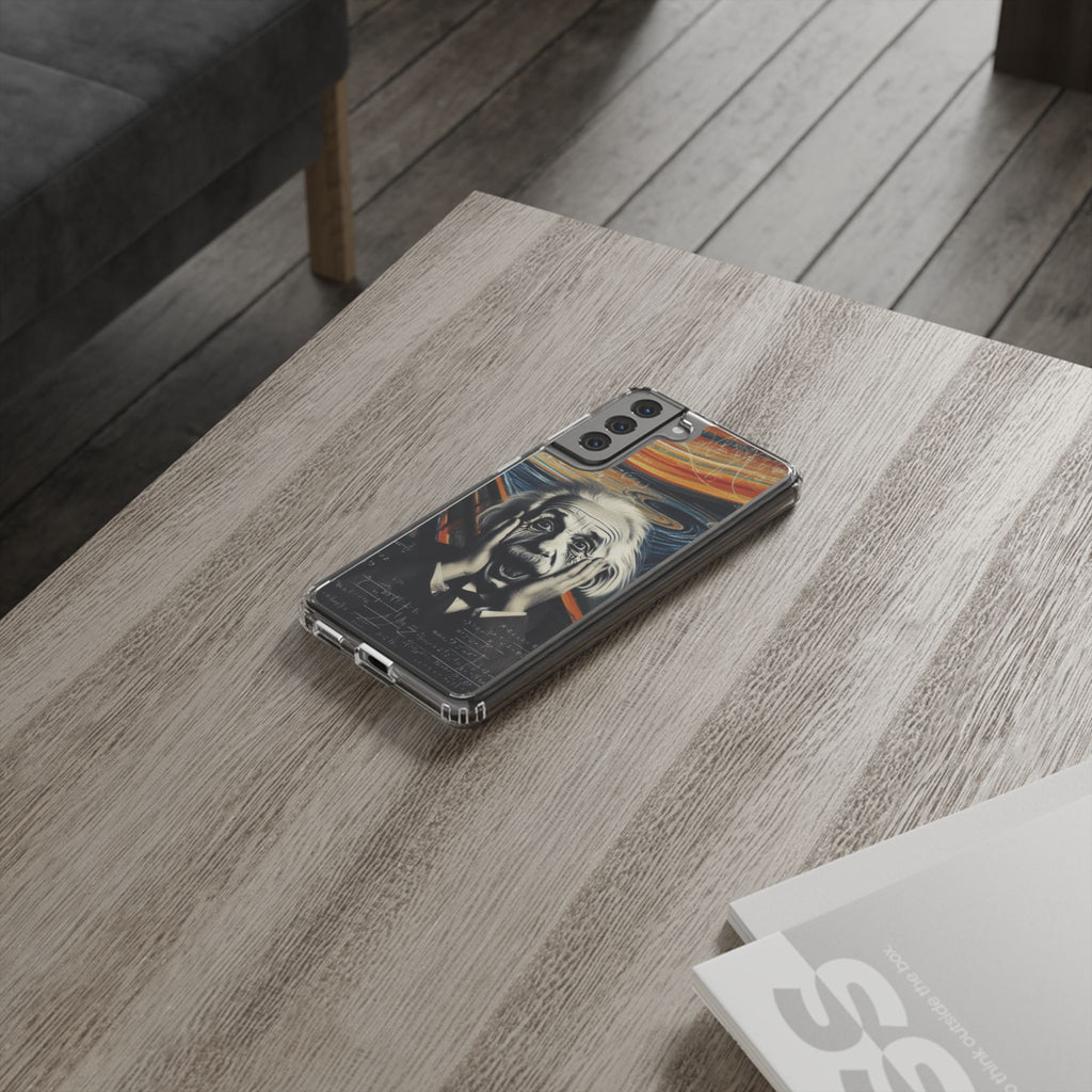 Funny Einstein Clear Phone Cases Edvard Munch Scream Unique iPhone Samsung Cases