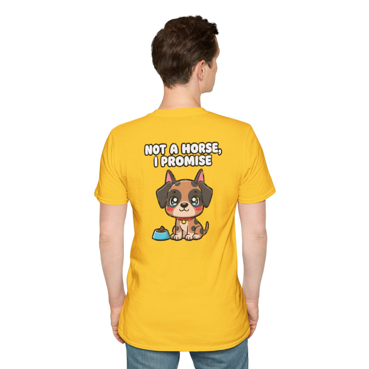 Cute Great Dane Shirt Not A Horse, I Promise Funny Dog Lover Unisex Softstyle Tee Gift