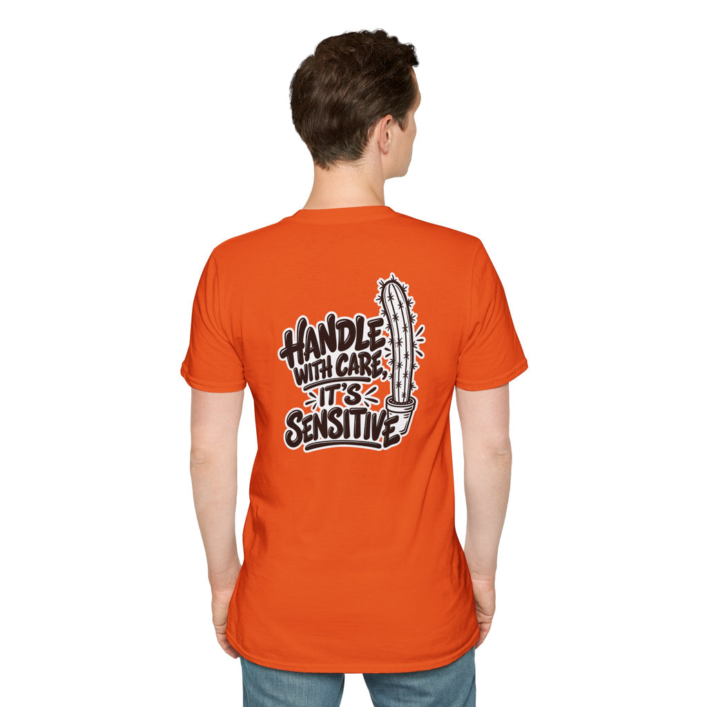 Dark Humor Funny Plant Shirt Handle With Care It's Sensitive Novelty Cactus Tshirt Tee Unique Gift