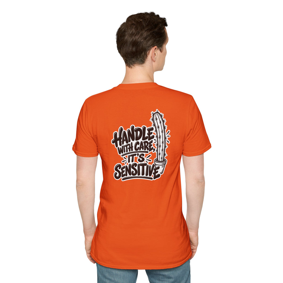 Dark Humor Funny Plant Shirt Handle With Care It's Sensitive Novelty Cactus Tshirt Tee Unique Gift