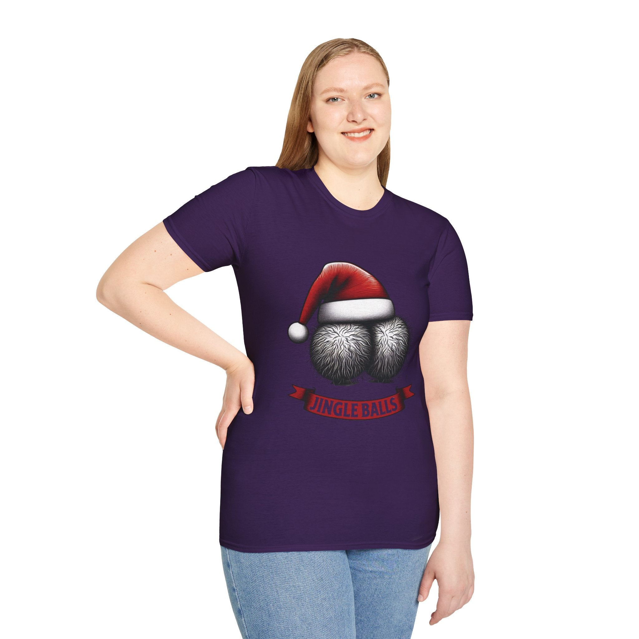 Tshirt Jingle Balls Funny Christmas T-Shirt Xmas Gift Tops Unisex Softstyle 2027