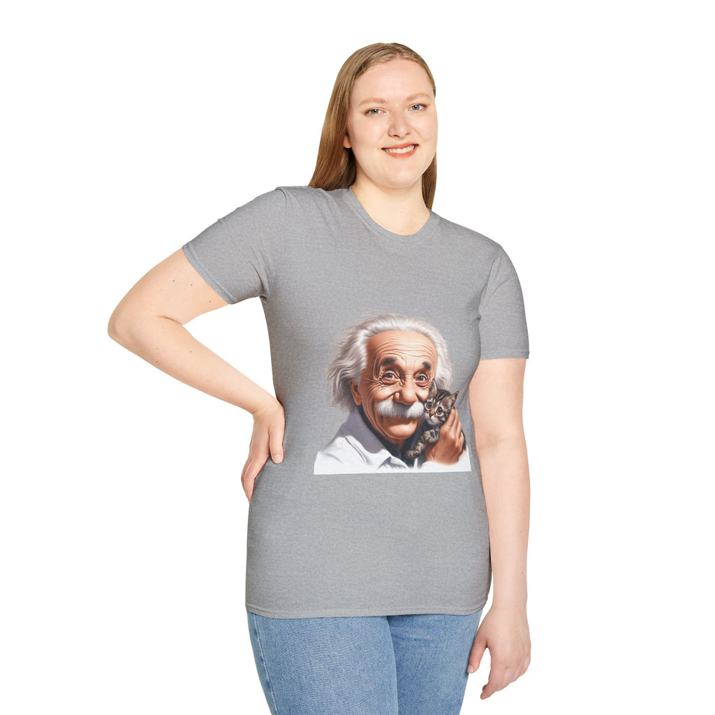 Funny Albert Einstein T-Shirt Unisex Softstyle T-Shirt Cotton Unique Gift German