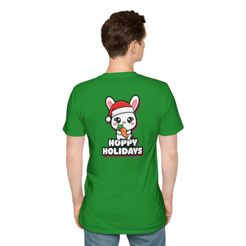 Cute Christmas Shirt Hoppy Holidays Funny Animal Unisex Softstyle Tee Christmas Gift