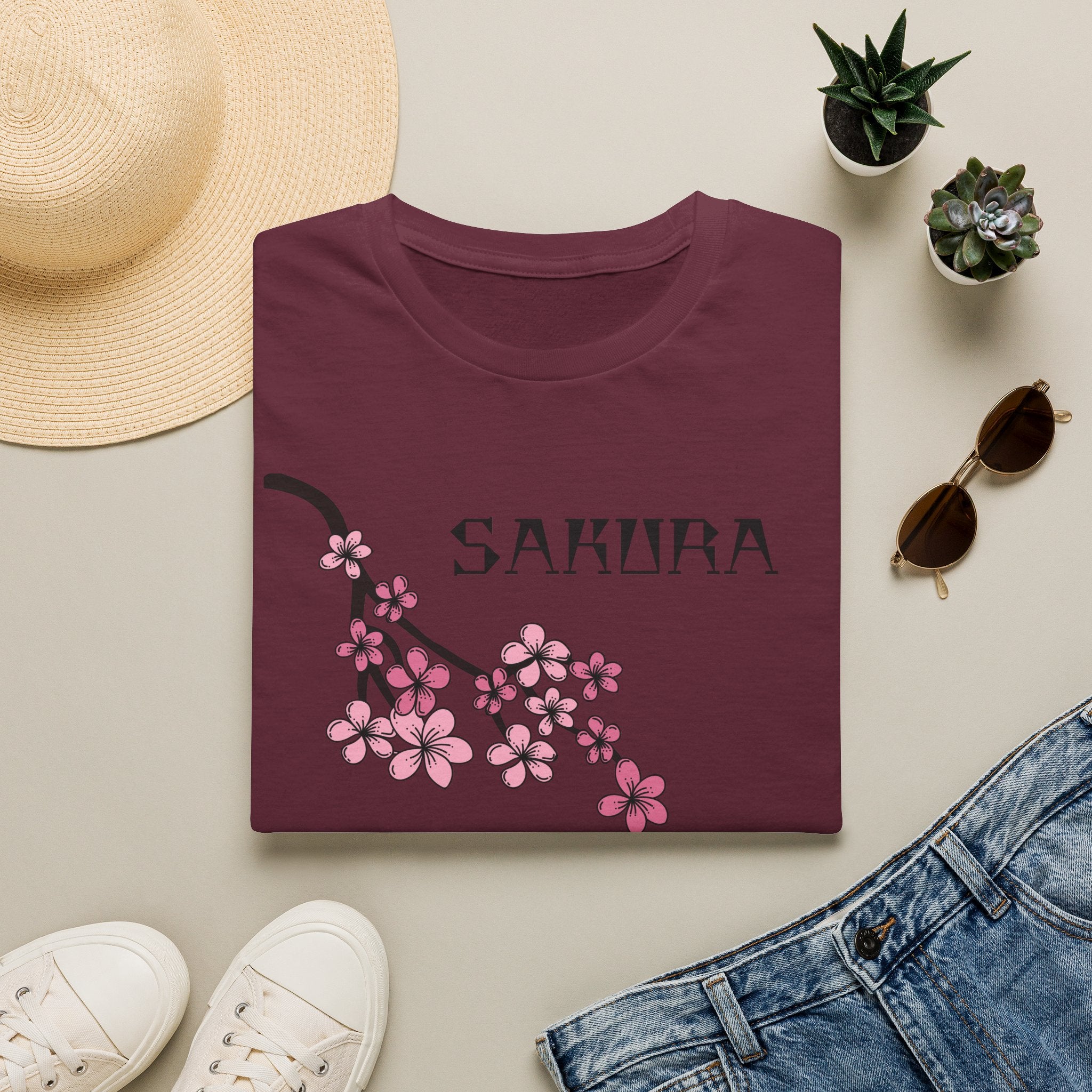Sakura T-Shirt Japanese Art Shirt Unisex Softstyle Cherry Blossom Flower T-shirt