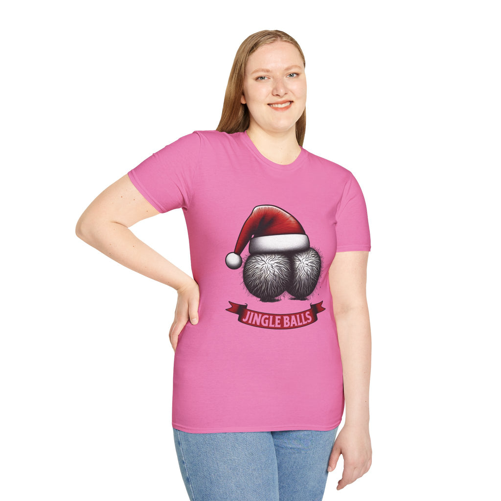 Tshirt Jingle Balls Funny Christmas T-Shirt Xmas Gift Tops Unisex Softstyle 2027