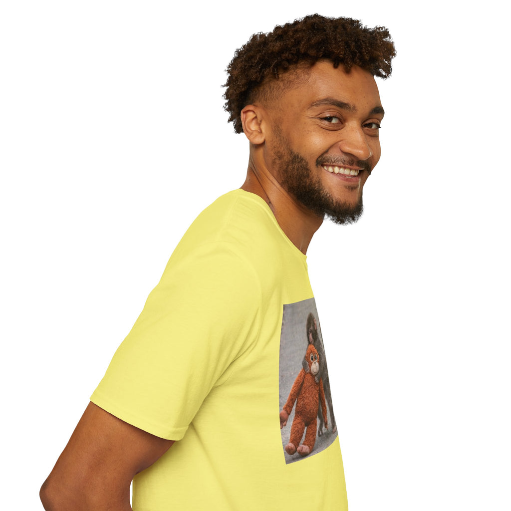 Funny Punch Monkey Viral Animal Tshirt Cute Trendy Unisex Softstyle T-Shirt Gift