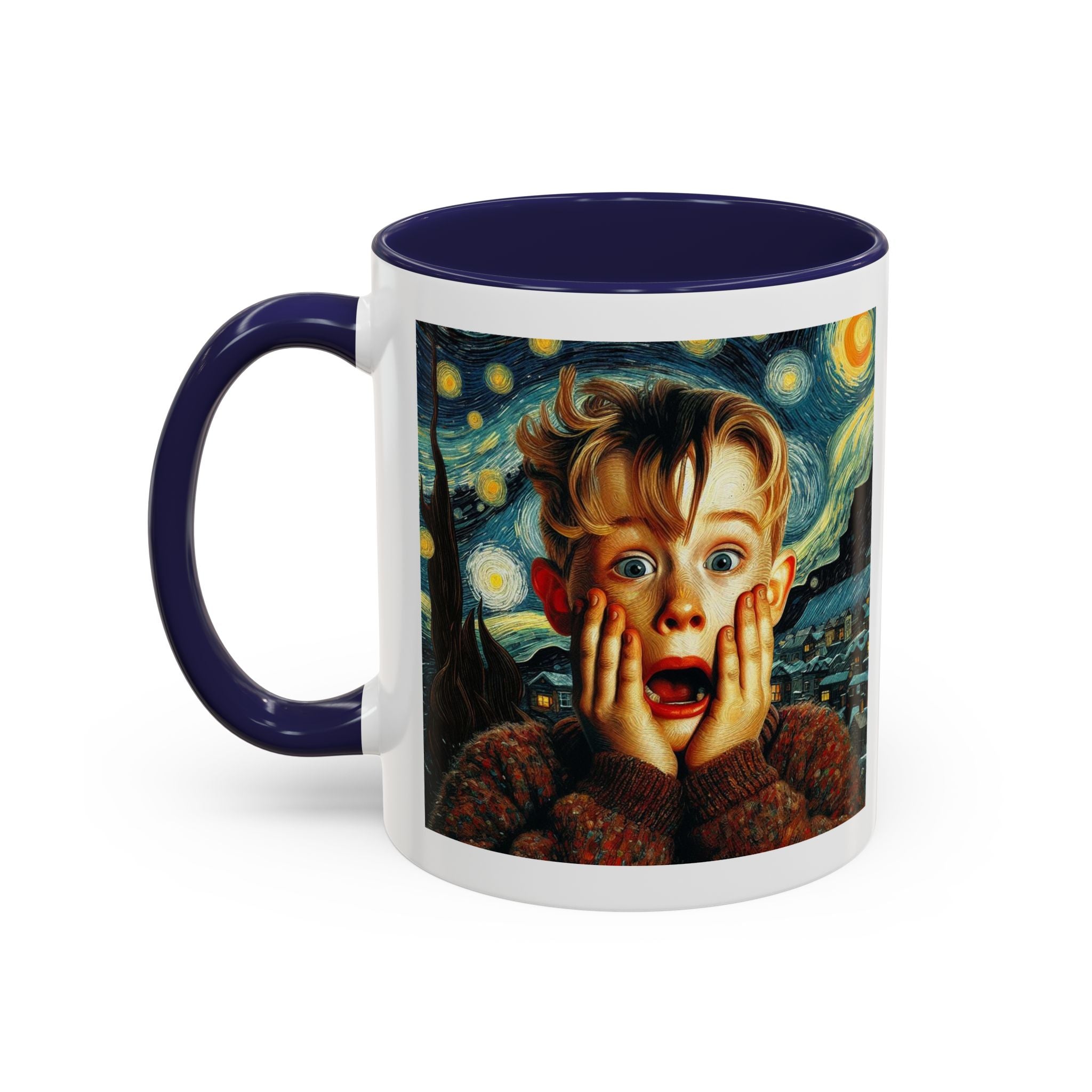Home Alone Mug Kevin in Van Gogh Style Christmas New Year Funny Coffee Cup 2024