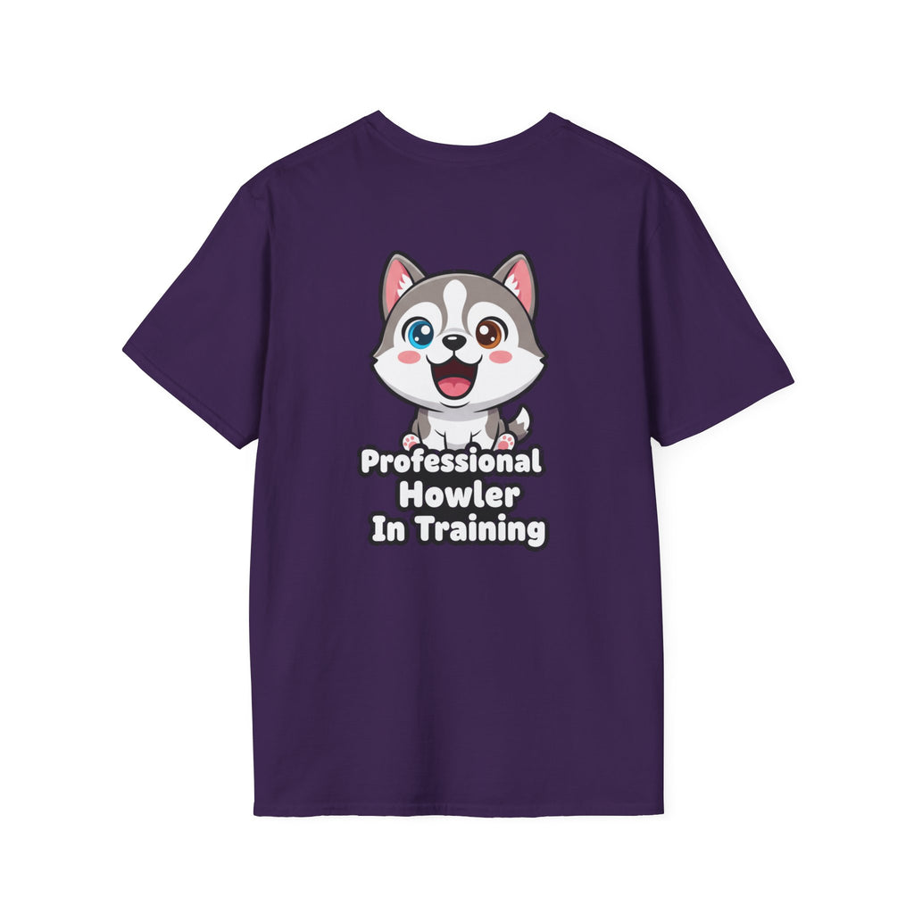 Cute Husky Shirt Professional Howler In Training Funny Dog Lover Unisex Softstyle Tee Gift