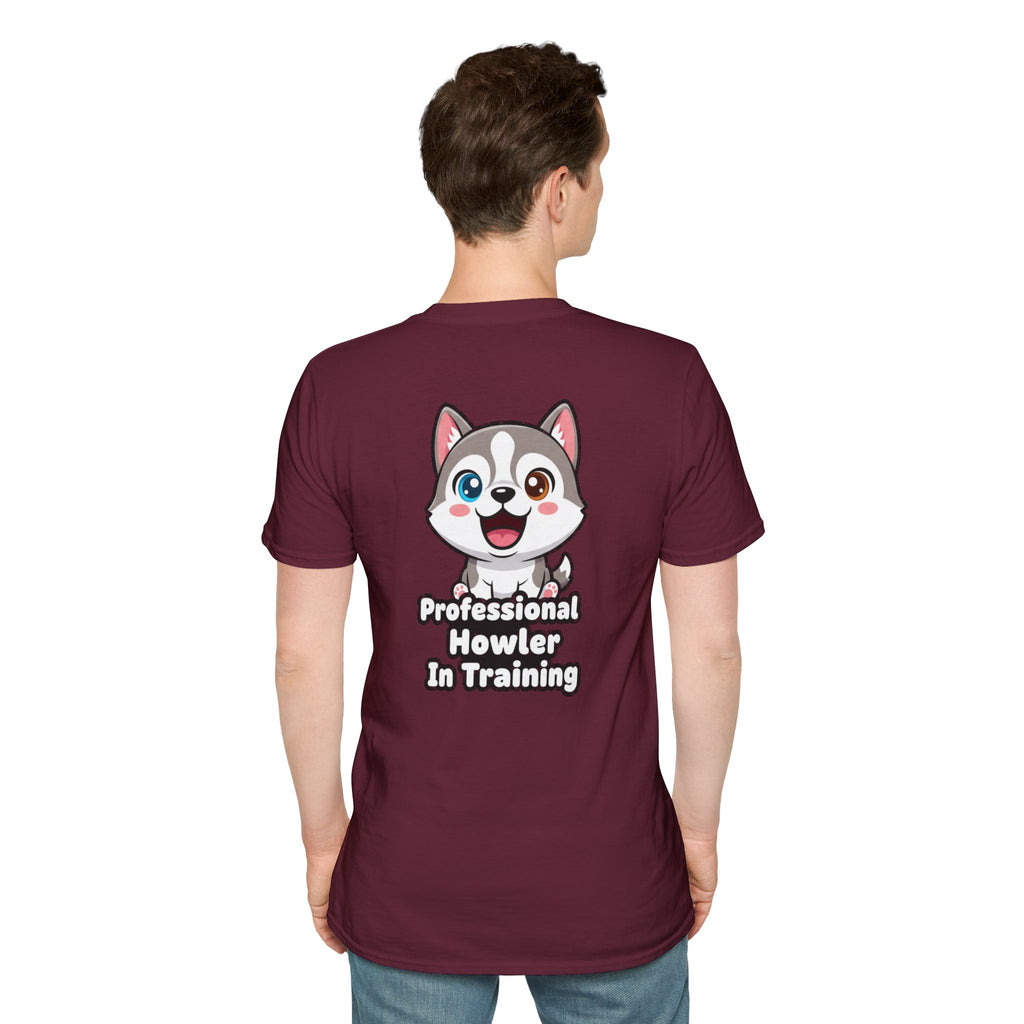 Cute Husky Shirt Professional Howler In Training Funny Dog Lover Unisex Softstyle Tee Gift