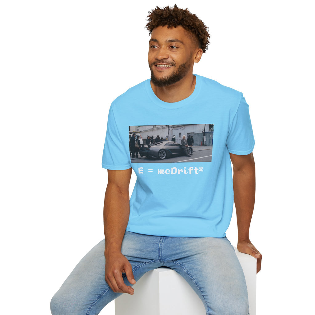 Funny Einstein Drift T-Shirt Speed Racing Car Unisex Softstyle TShirt Gift Men