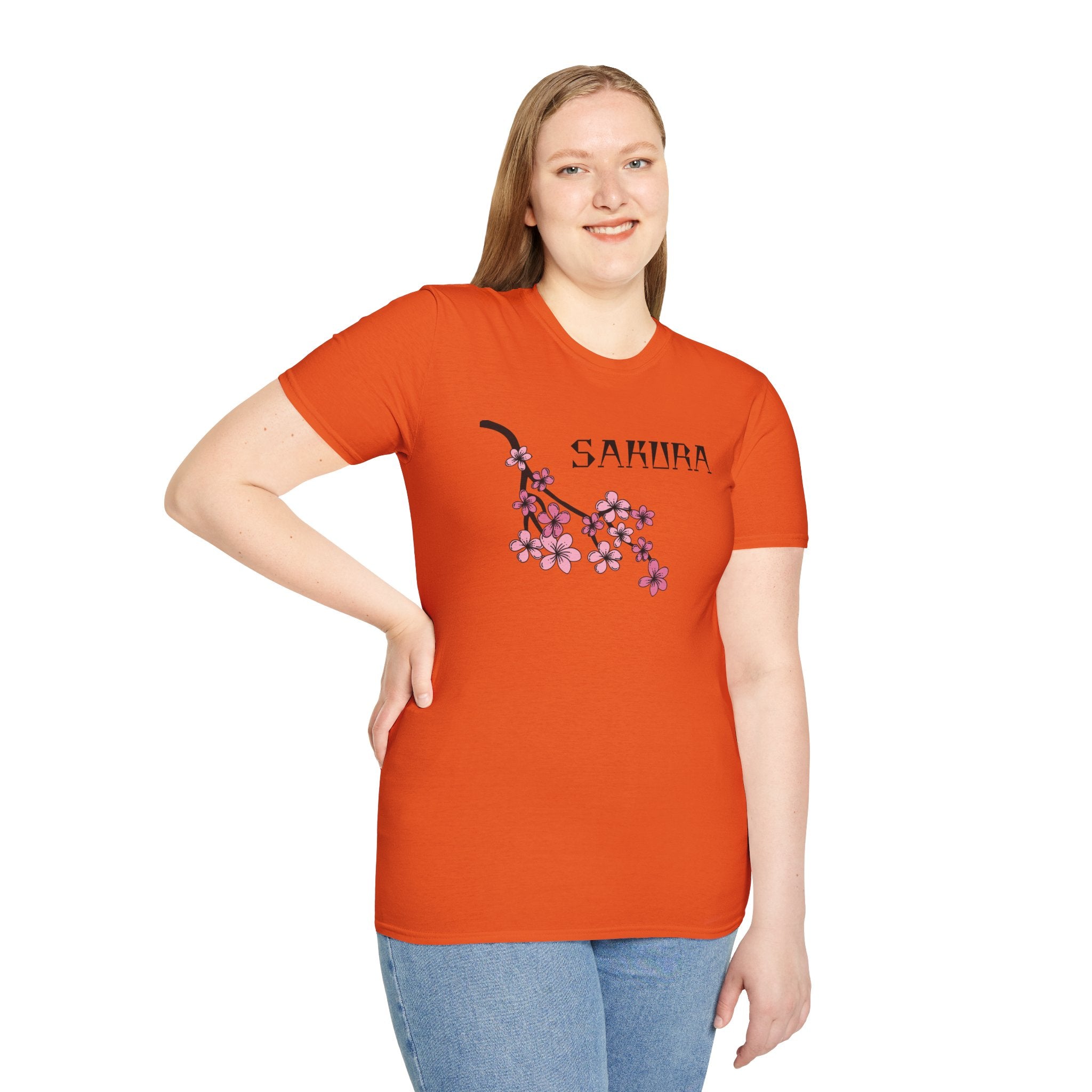 Sakura T-Shirt Japanese Art Shirt Unisex Softstyle Cherry Blossom Flower T-shirt