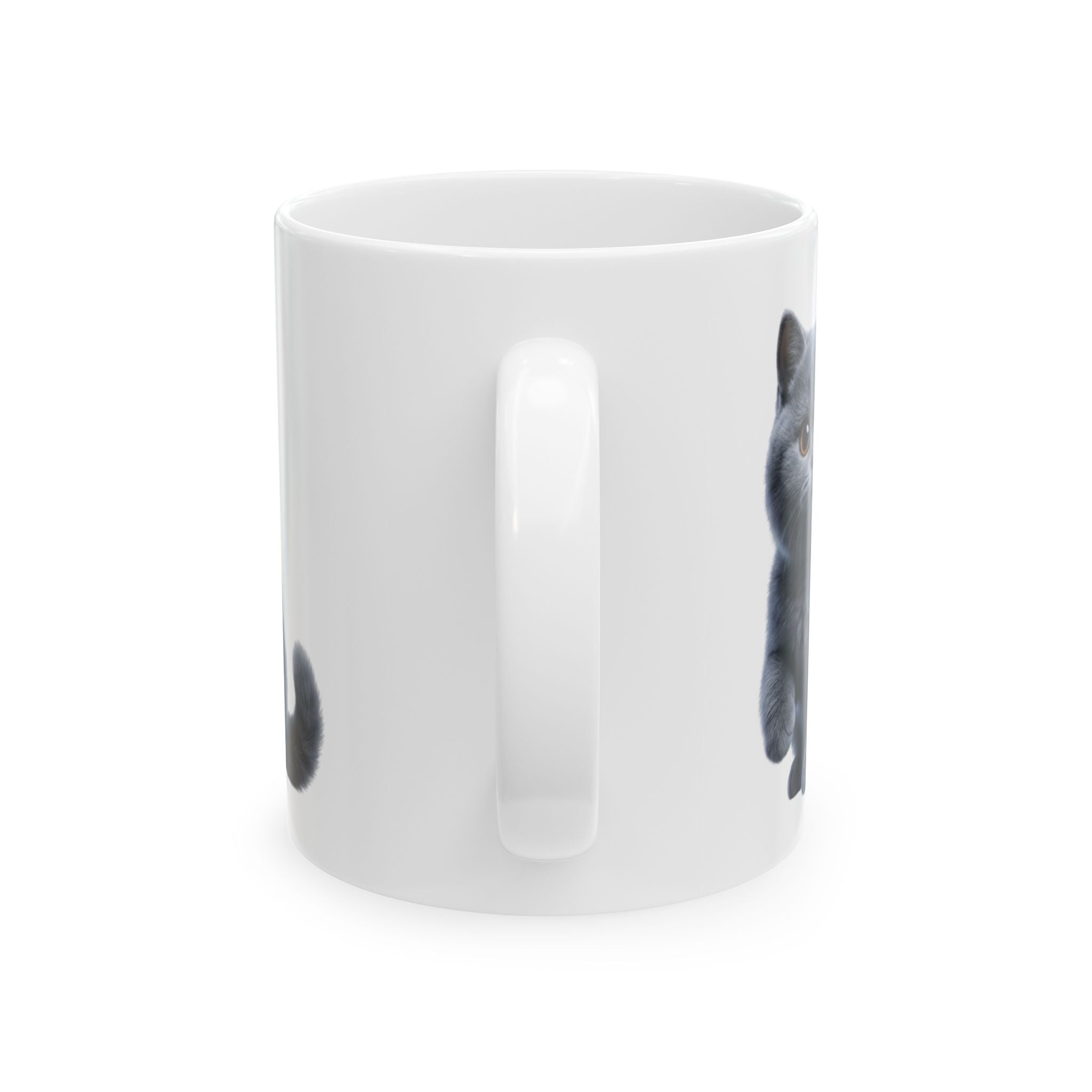 Funny British Shorthair Cat Mug Cute Detective Cat Coffee Cup Lover Gift Ceramic Mug 11oz 15oz