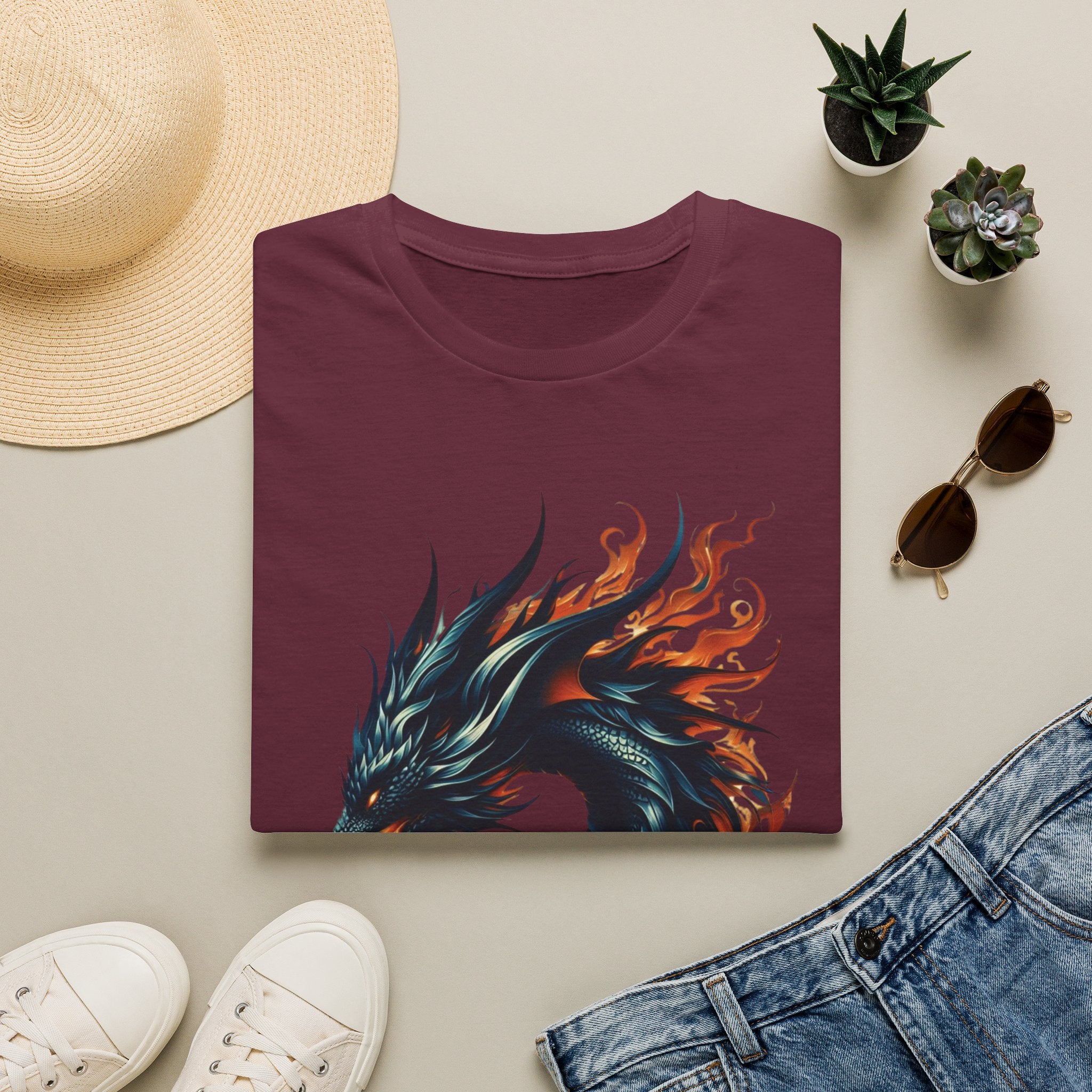 Dragon T-shirt Mens Graphic Tee Clothing Apparel Chinese Symbol Unisex Softstyle