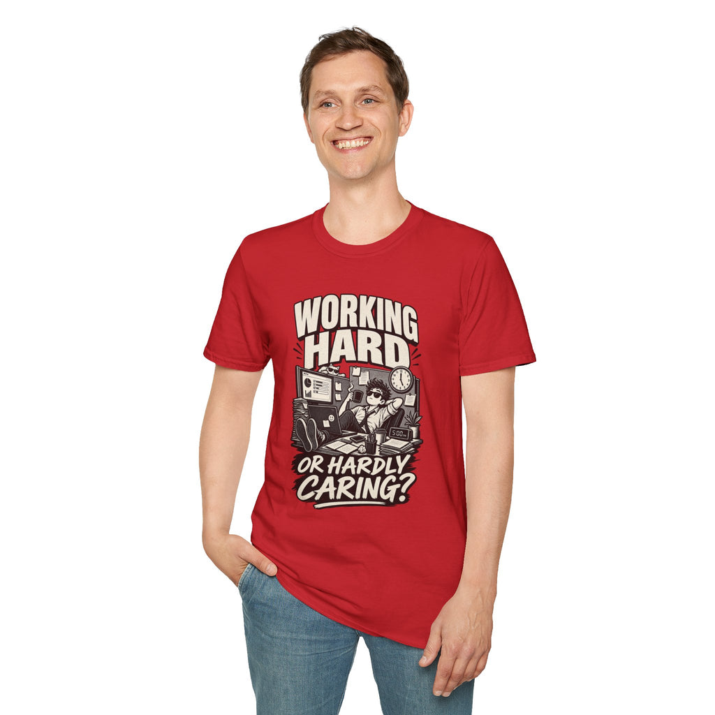 Funny Dark Humor Tshirt — Funny Office Tshirt Dark Humor Graphic Tee Unique Coworker Gift WORKING HARD Shirt