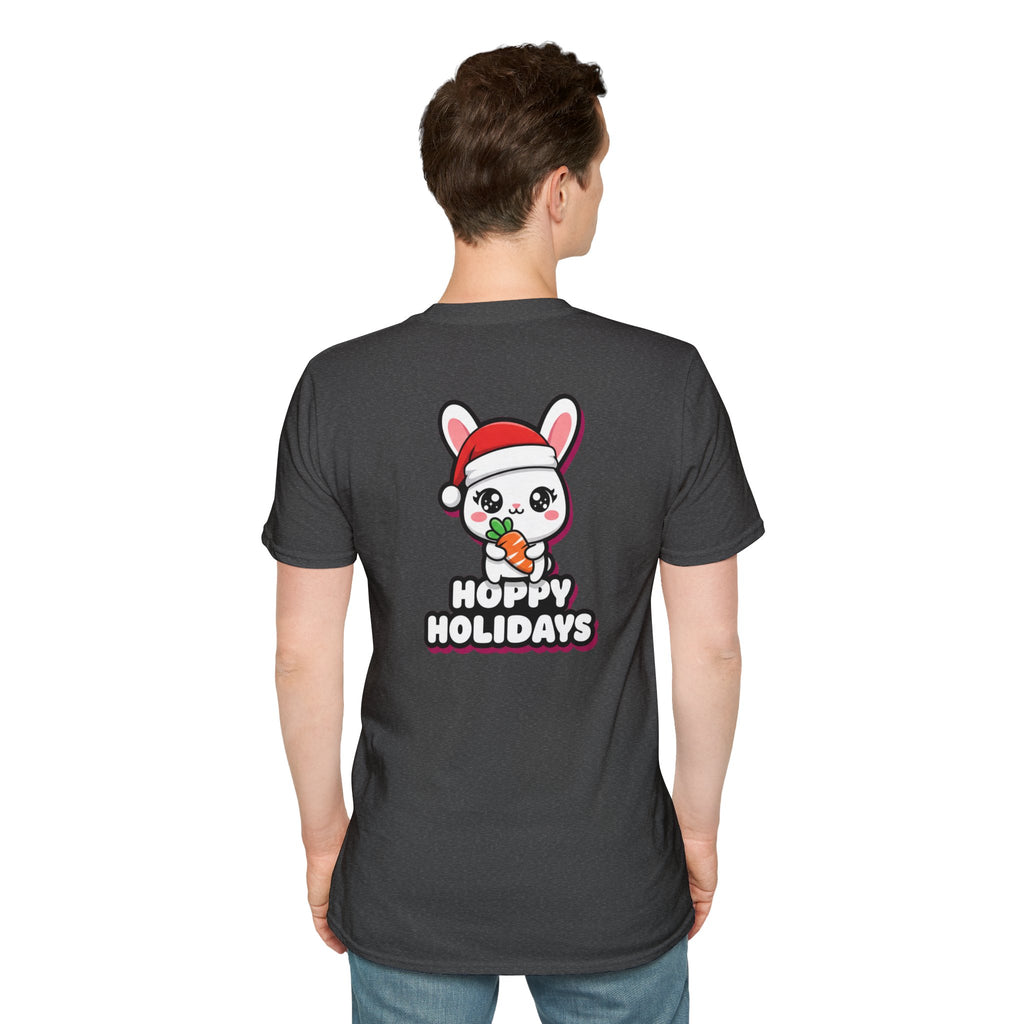 Cute Christmas Shirt Hoppy Holidays Funny Animal Unisex Softstyle Tee Christmas Gift