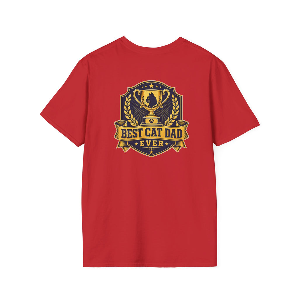 Best Cat Dad Ever Shirt Vintage Trophy Badge Cat Lover Graphic Tee Dark Humor Tee Unique Gift Funny Tshirt