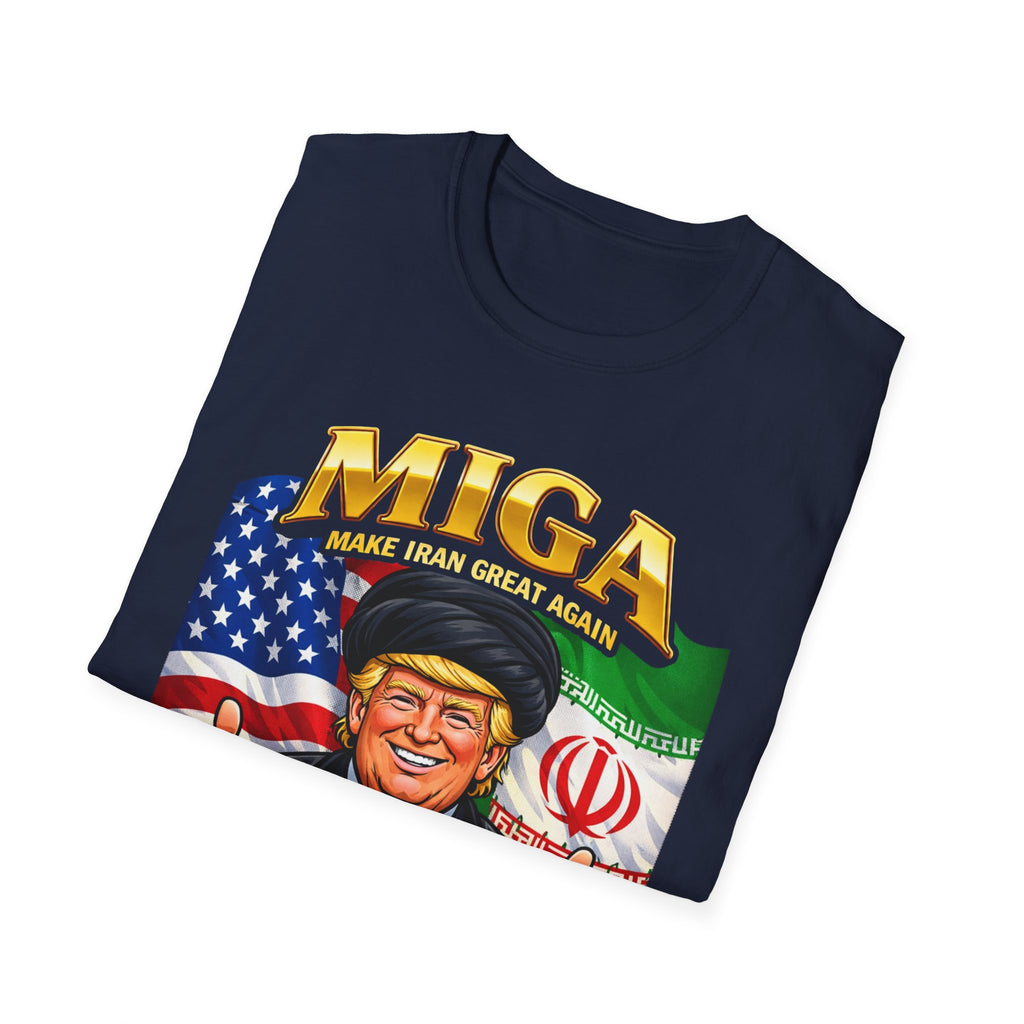Funny Trump Iranian Flag Shirt Make Iran Great Again MIGA Softstyle T-Shirt Best