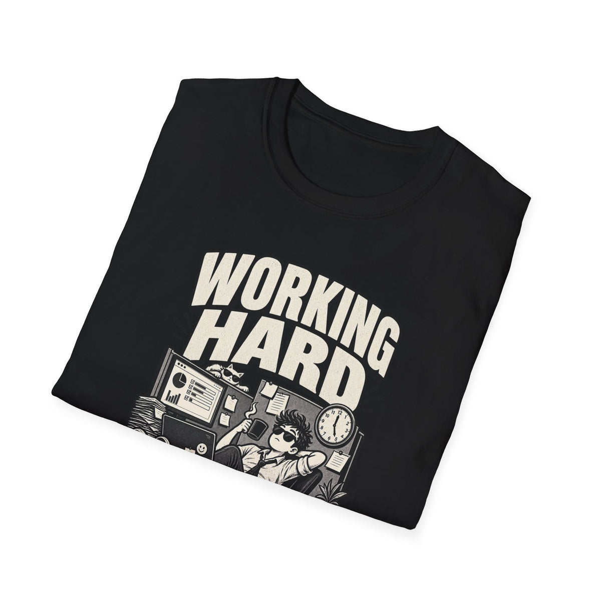 Funny Dark Humor Tshirt — Funny Office Tshirt Dark Humor Graphic Tee Unique Coworker Gift WORKING HARD Shirt