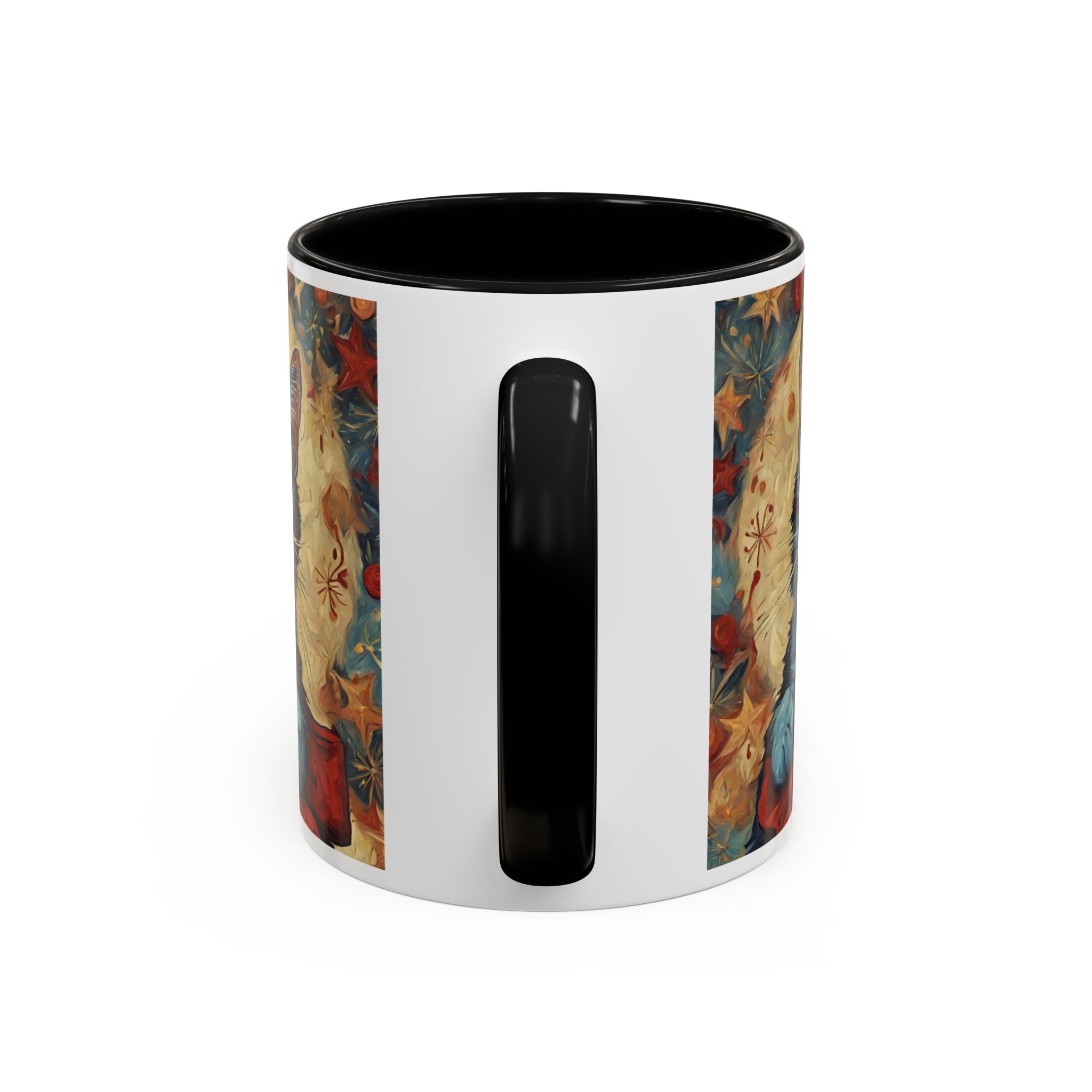 Christmas Mug Cat Mug Mom Lover Van Gogh Art Funny Coffee Tea Ceramic Mug