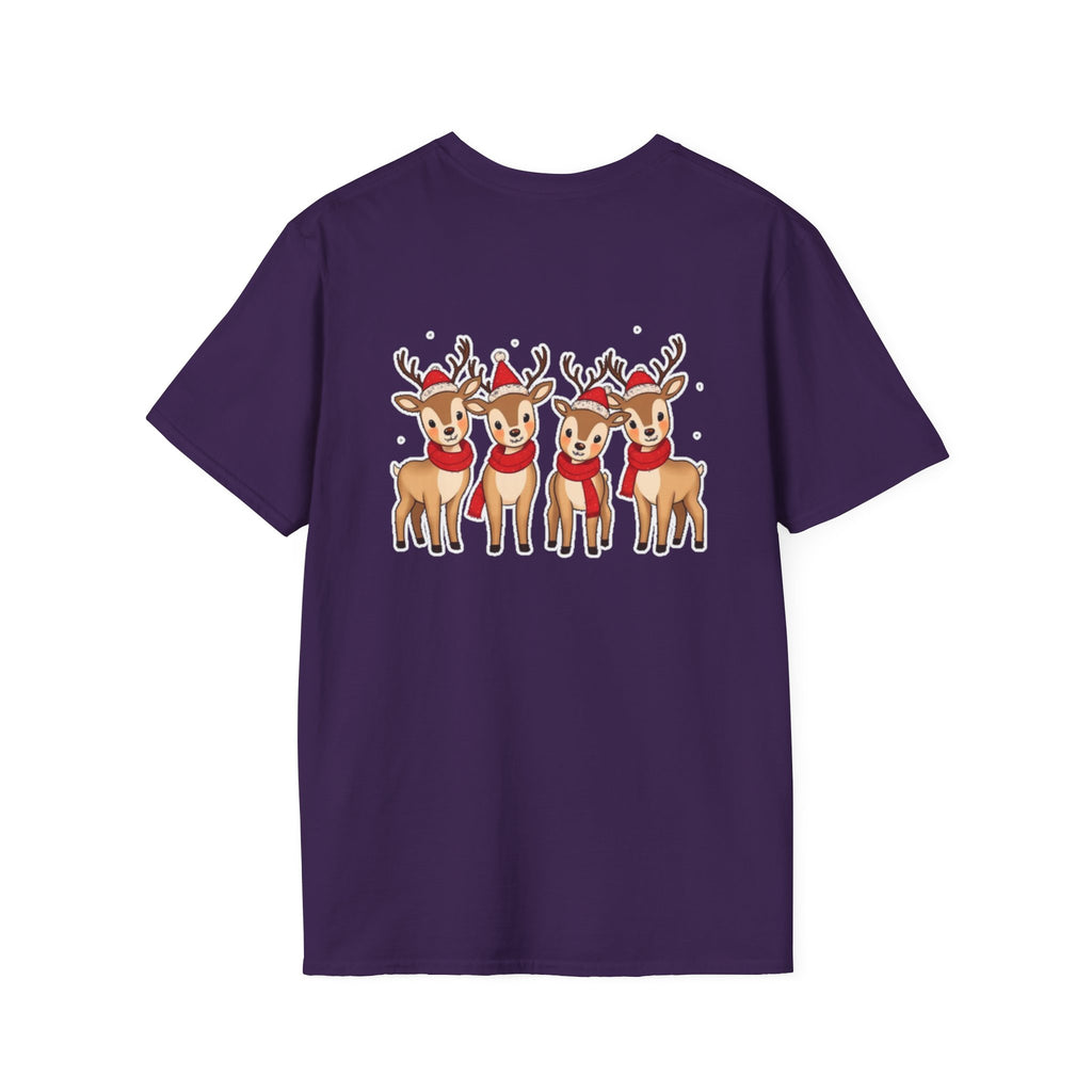 Christmas Reindeer Family T-Shirt | Cute Cartoon Holiday Design Unique Holiday Gift Shirt