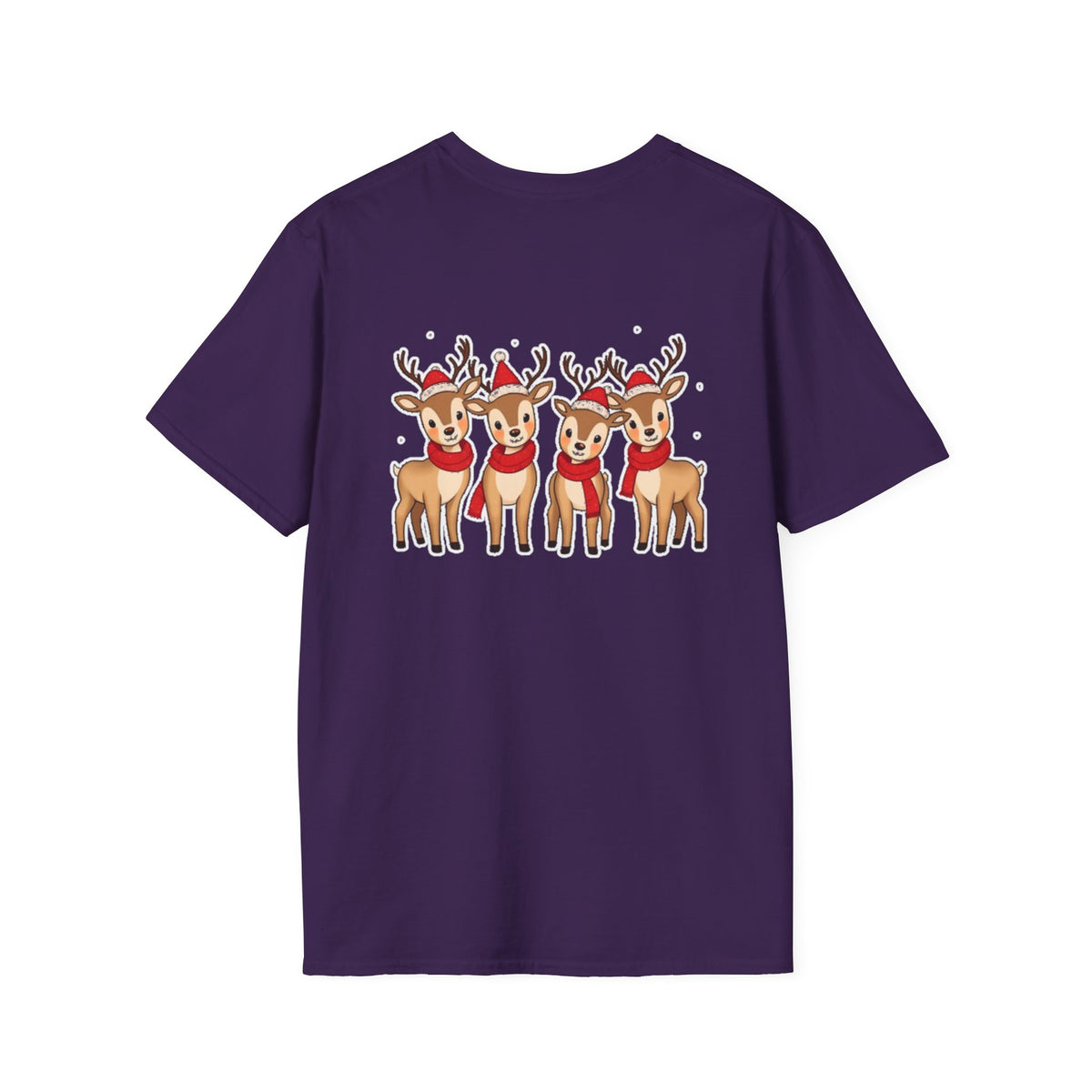 Christmas Reindeer Family T-Shirt | Cute Cartoon Holiday Design Unique Holiday Gift Shirt