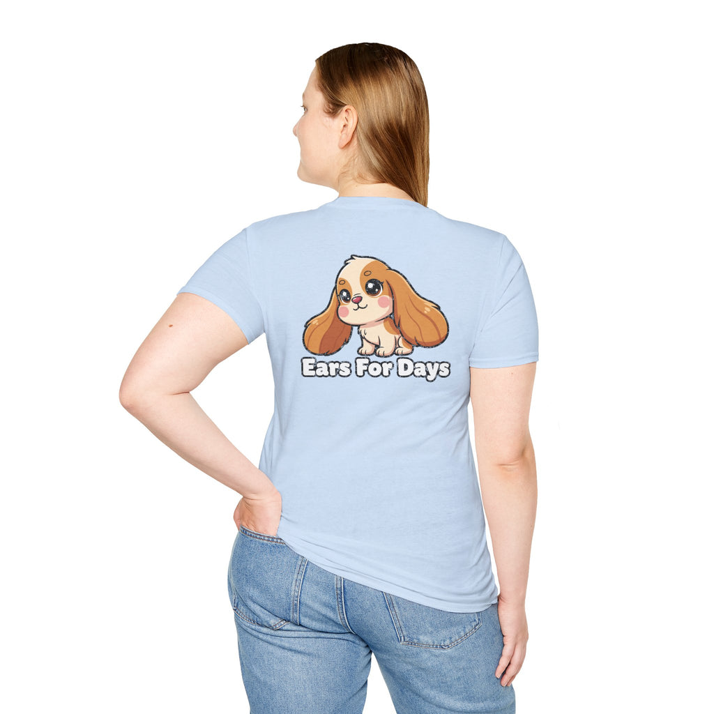 Cute Cocker Spaniel Shirt Ears For Days Funny Dog Lover Unisex Softstyle Tee Gift
