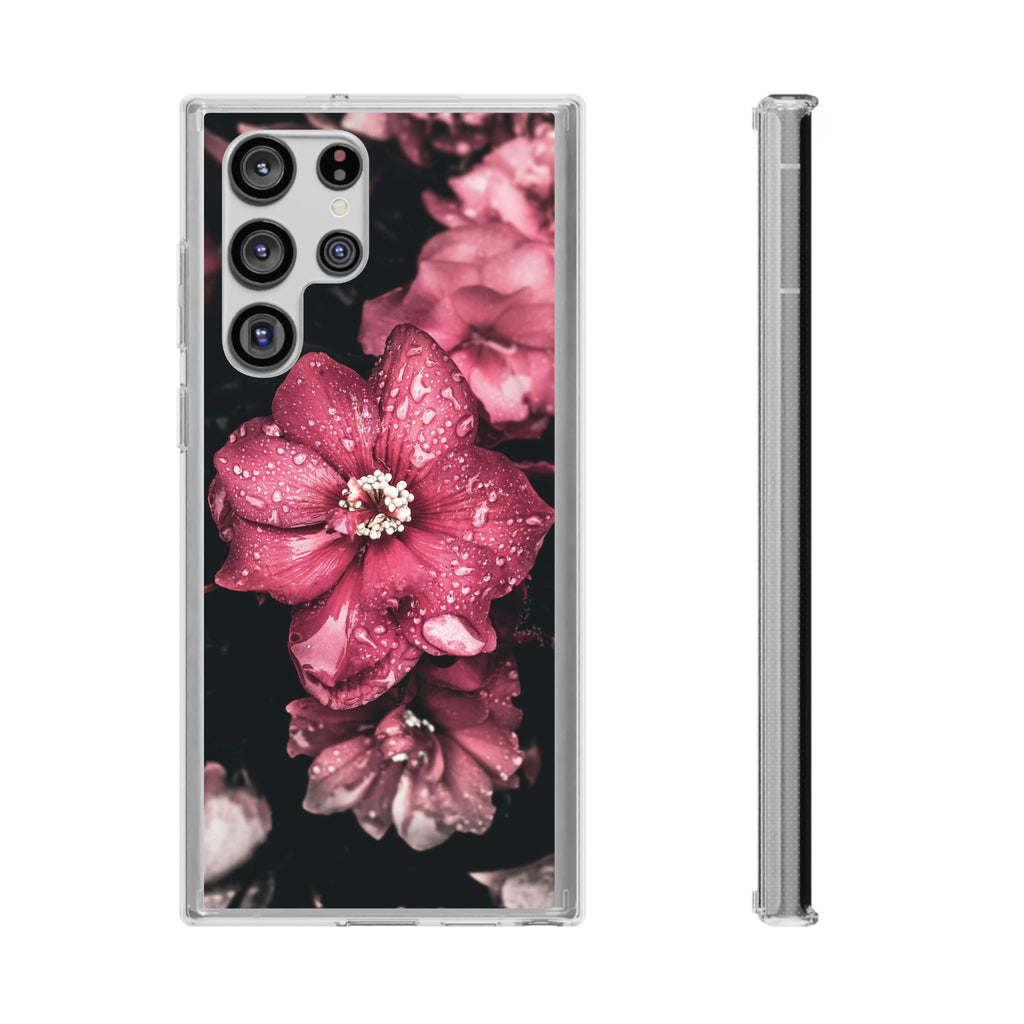 Pink Flowers Clear Cases iPhone Case Samsung Phone Case Unique Gift Cute Phone Cover Unique iPhone 17 Pro Max Phone Case