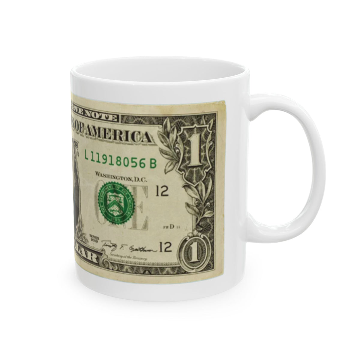 Donald Trump Us Dollar Ceramic Mug Coffee Tea One Dollar Money Funny 11oz 2027