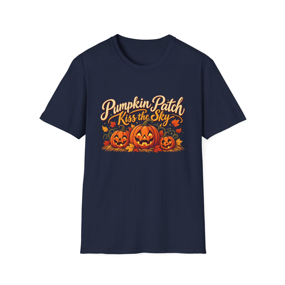 Pumpkin Patch Kiss the Sky Shirt | Cute Fall Jack-O'-Lantern Graphic Tee | Womens Halloween T-Shirt
