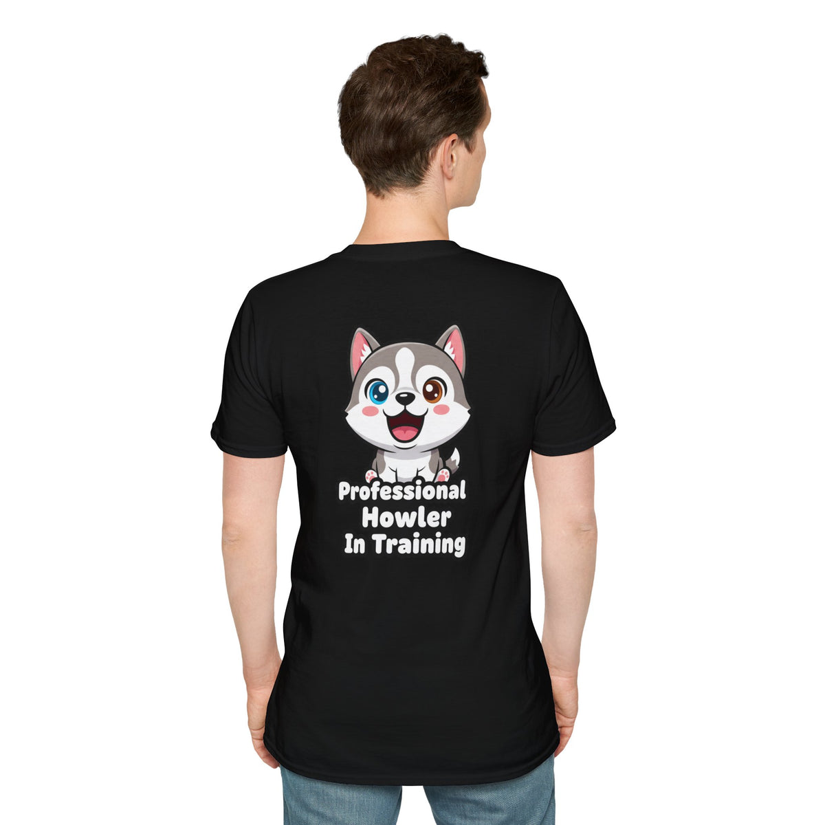 Cute Husky Shirt Professional Howler In Training Funny Dog Lover Unisex Softstyle Tee Gift