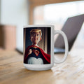Funny Baby Face Donald Trump Superman White Coffee Mug Gift Family New US 15oz