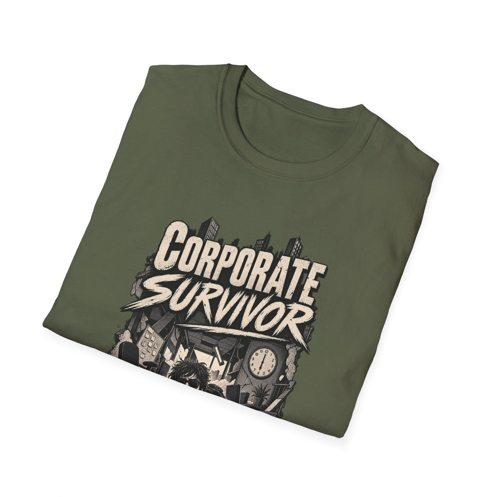 Funny Dark Humor Tshirt — Funny Office Tshirt Dark Humor Graphic Tee Unique Coworker Gift CORPORATE SURVIVOR Shirt