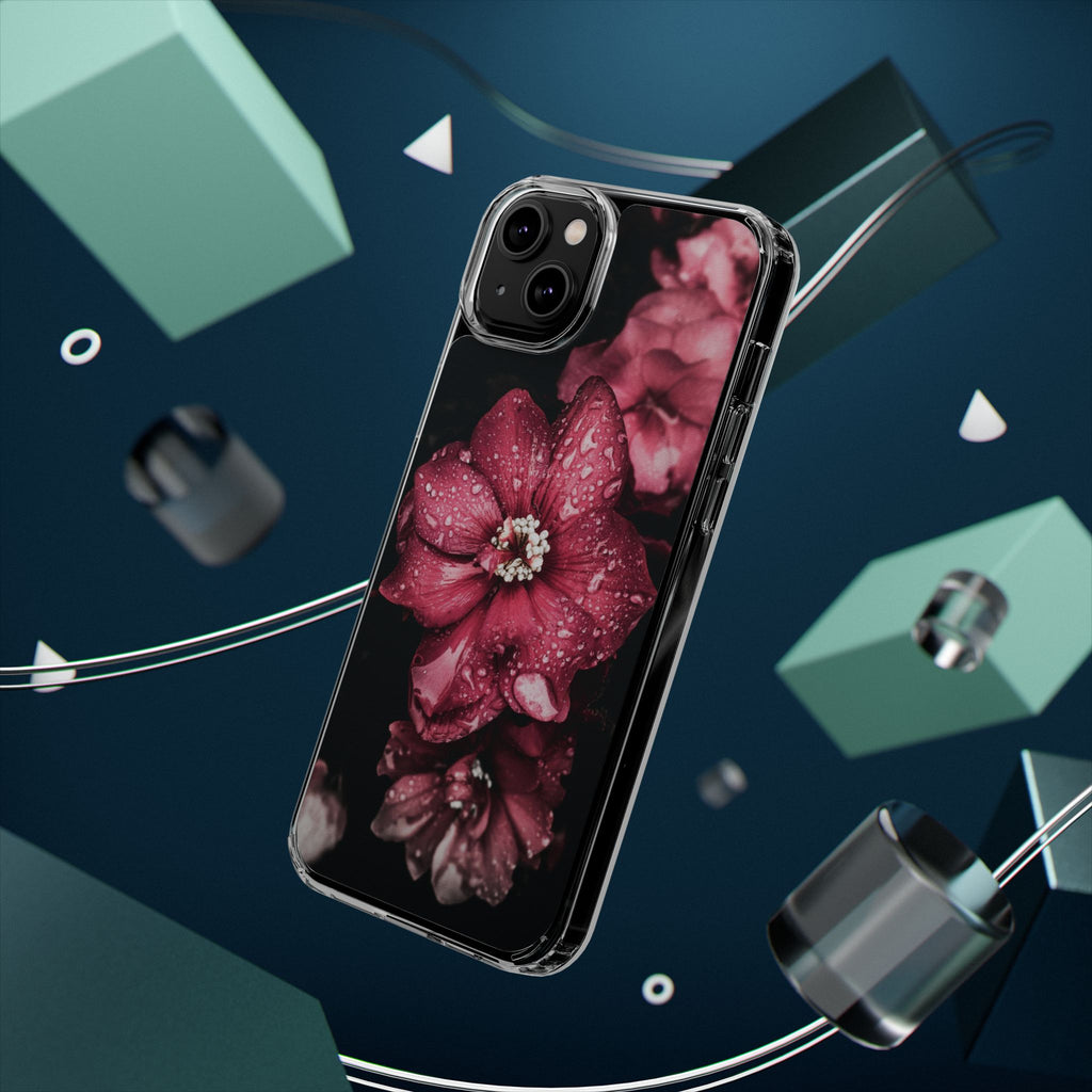 Pink Flowers Clear Cases iPhone Case Samsung Phone Case Unique Gift Cute Phone Cover Unique iPhone 17 Pro Max Phone Case