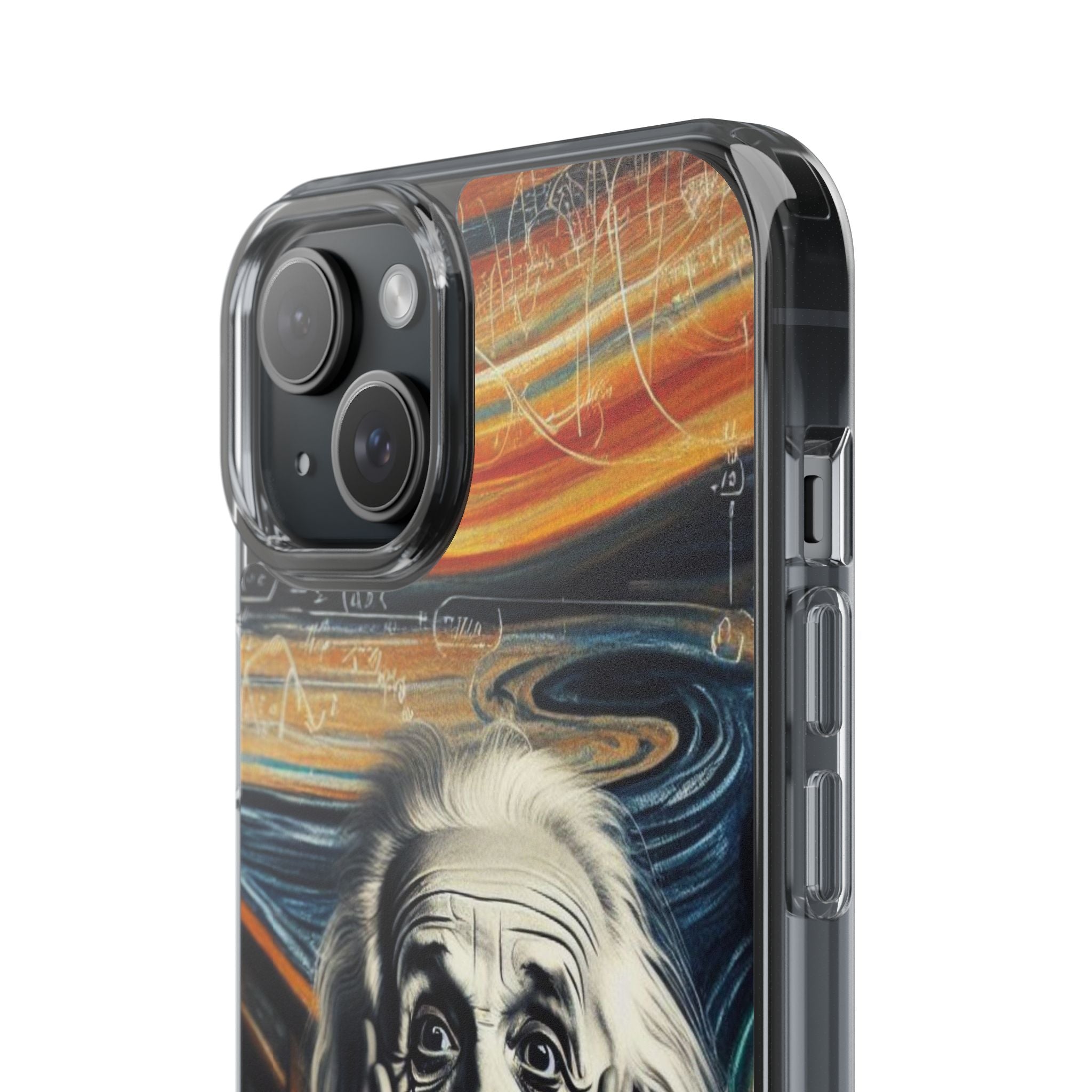 Funny Einstein Clear Phone Cases Edvard Munch Scream Unique iPhone Samsung Cases