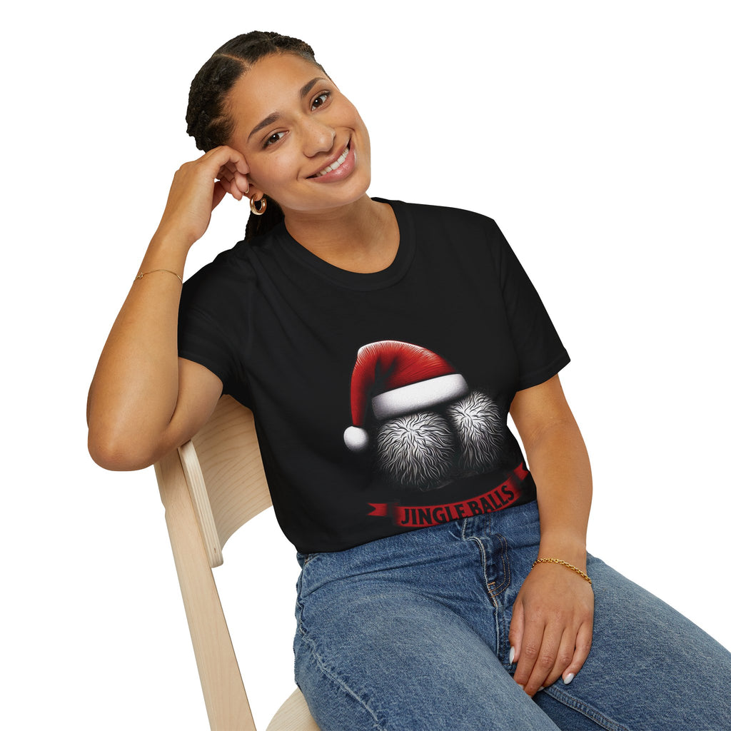 Tshirt Jingle Balls Funny Christmas T-Shirt Xmas Gift Tops Unisex Softstyle 2027
