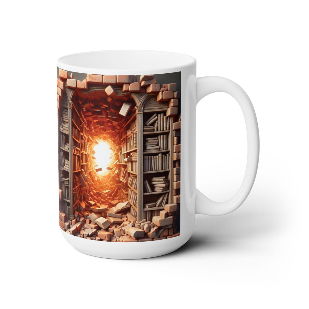 3D Bookshelf Mug Library Book Mugs Funny Ceramic Mug Unique Gift Cup Work Office