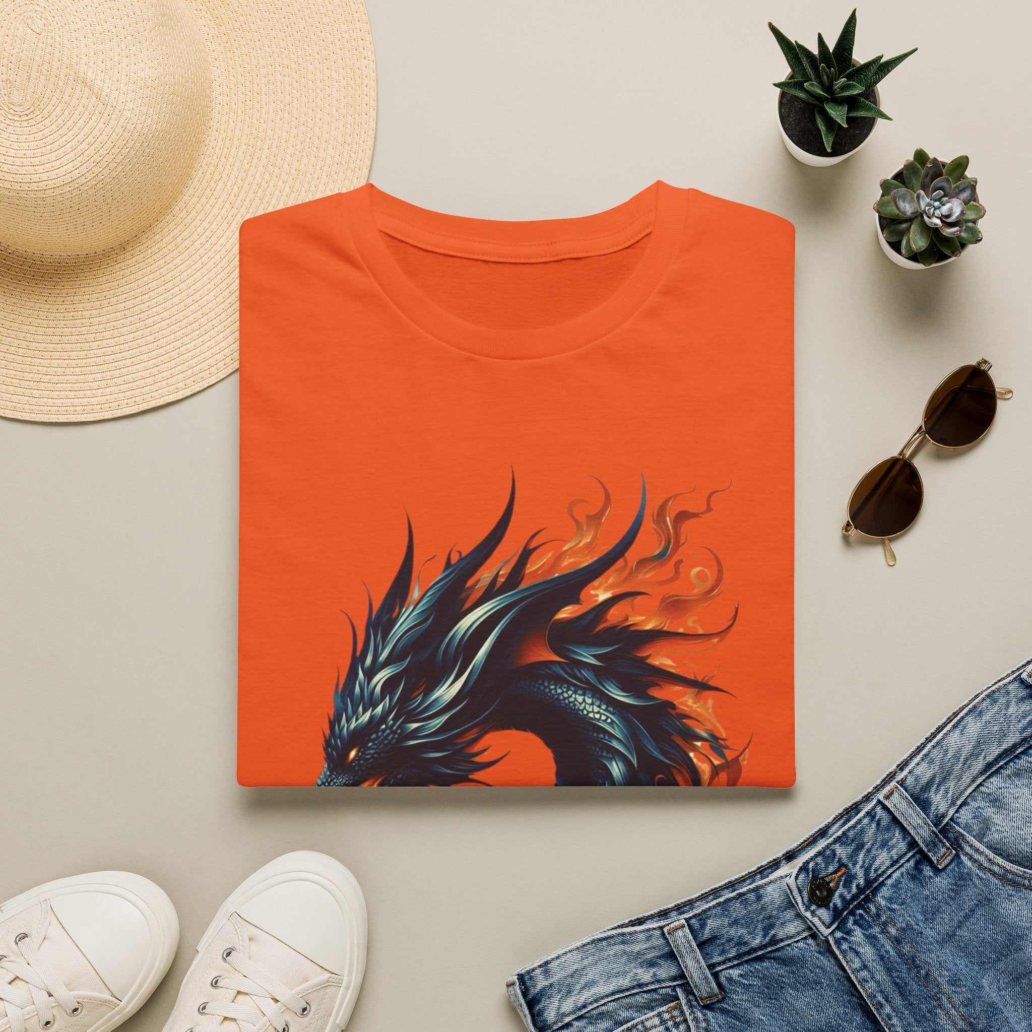 Dragon T-shirt Mens Graphic Tee Clothing Apparel Chinese Symbol Unisex Softstyle
