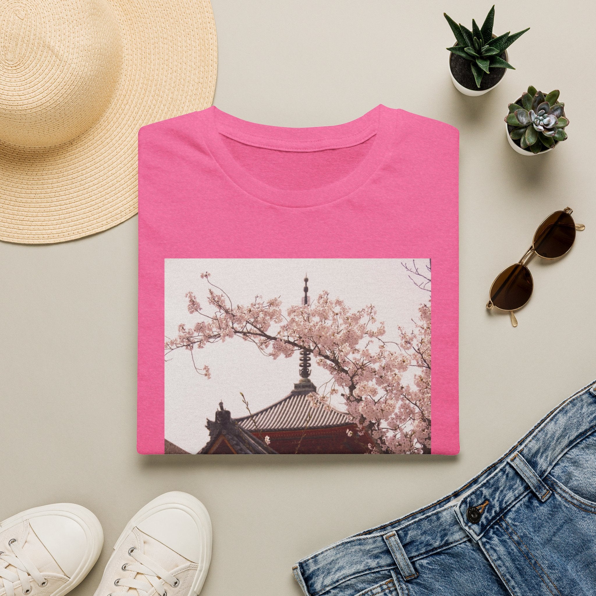 Japanese Art Shirt Sakura Cherry Blossom Japan's Flower Unisex Softstyle T-Shirt